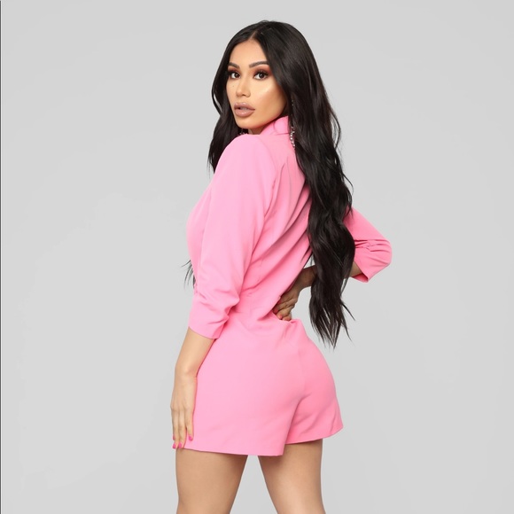 Pink one piece jumpsuit. Worn once - Picture 2 of 2